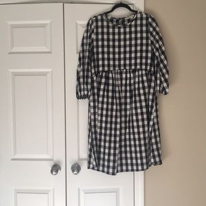 Gingham midi dress